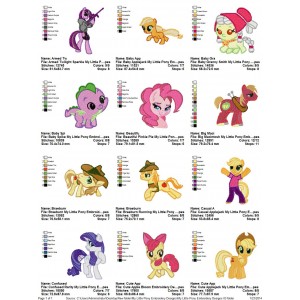 Collection My Little Pony Embroidery Designs 03